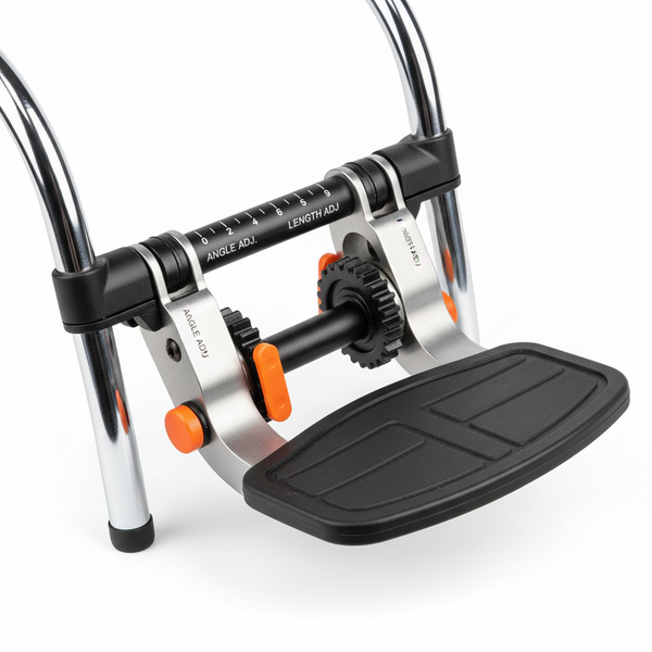 Adjustable footrests and armrests