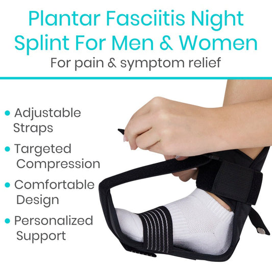 Adjustable Plantar Fasciitis Stretch Splint With Open Toe - Orthopedics & Bracing