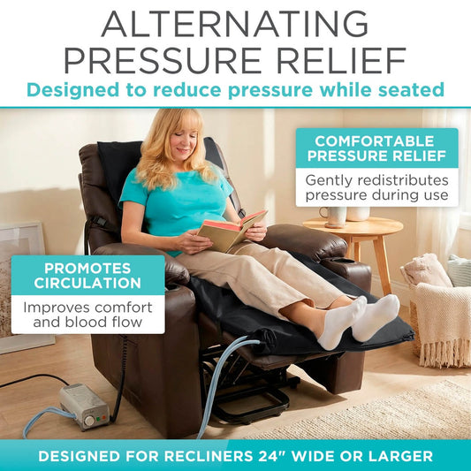 Alternating-Pressure Seat Pad With Pump For Pressure Relief - Hospital Beds & Accessories
