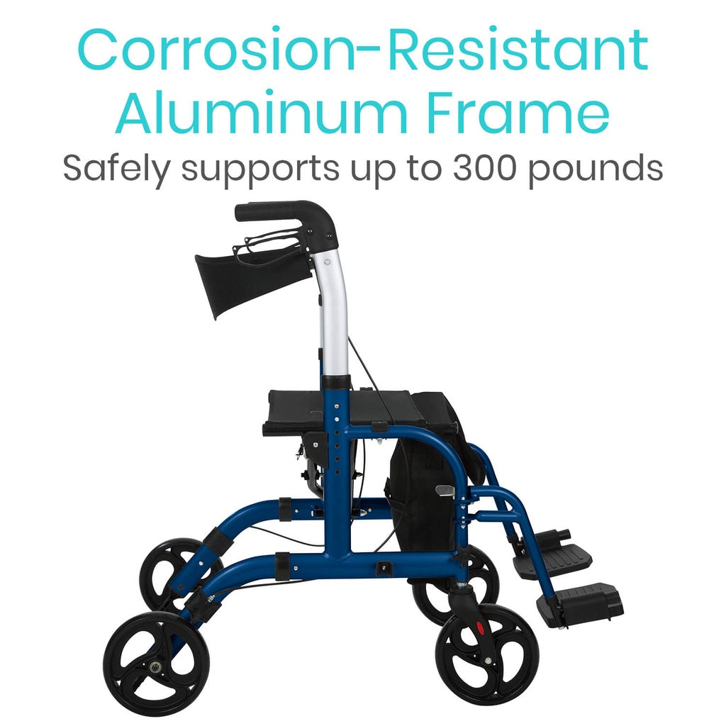 Wheelchair Rollator - Blue