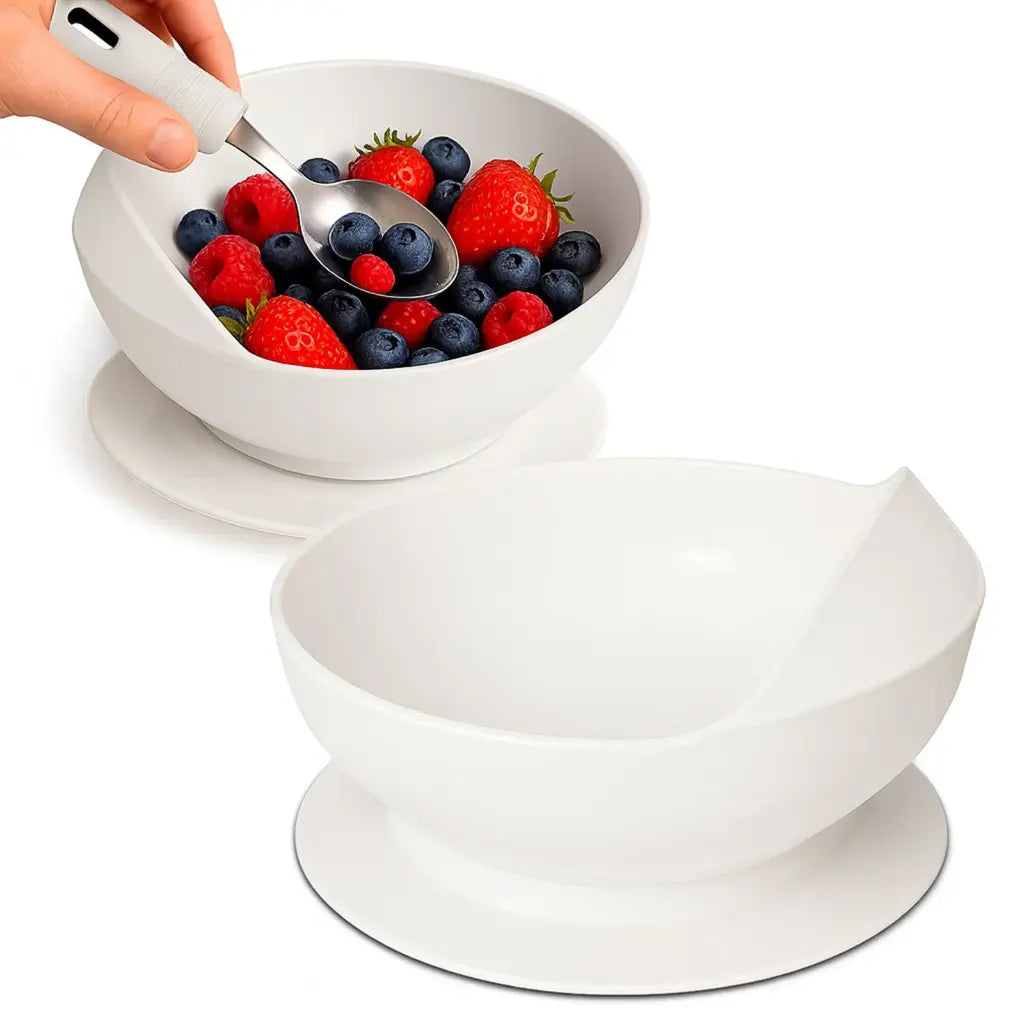 Spill Proof Scoop Bowl - White