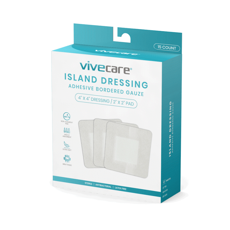 Island Dressing (Sterile) Vive Care - 4’’ x 8’’