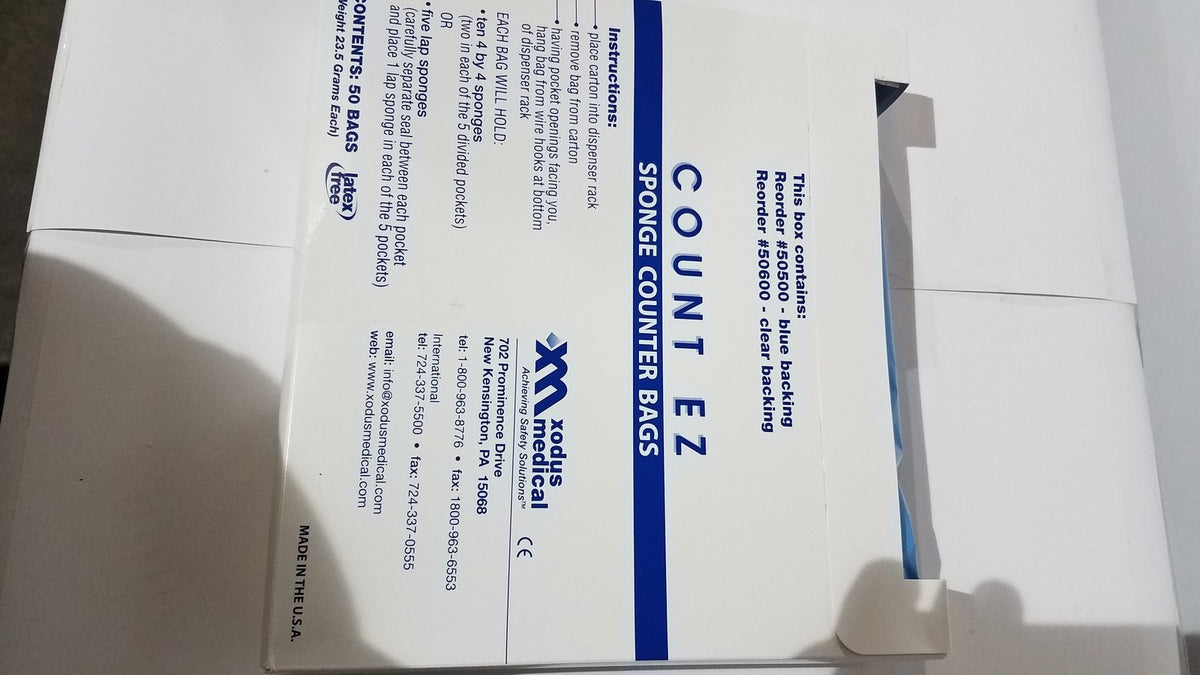 Count EZ Sponge Counter Bags 50500 – Surgical Count Bags, Sterile, Dis ...