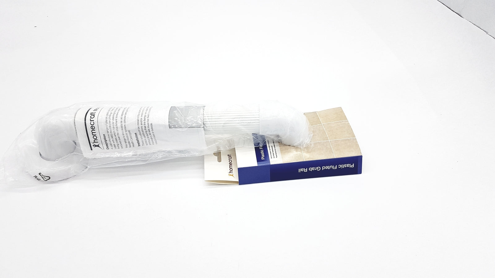 Homecraft Moulded Fluted Grab Rail Wall Mounted Bathroom Aid Rail