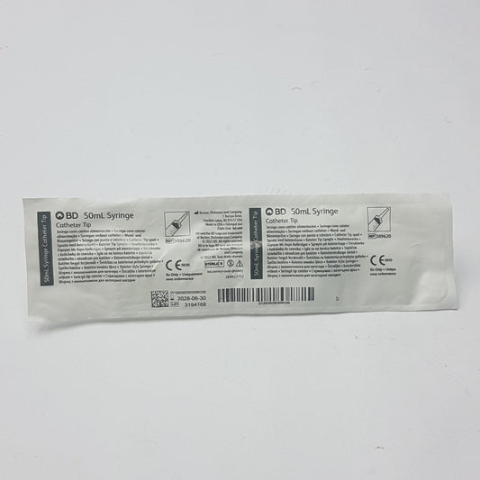 BD 50ml Cattheter Tip Syringe With Cover Cap STERILE