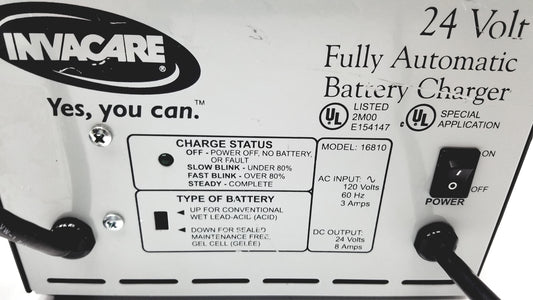 INVACARE Wheelchair 24 Volt Automatic Battery Charger Serial No: 460300646