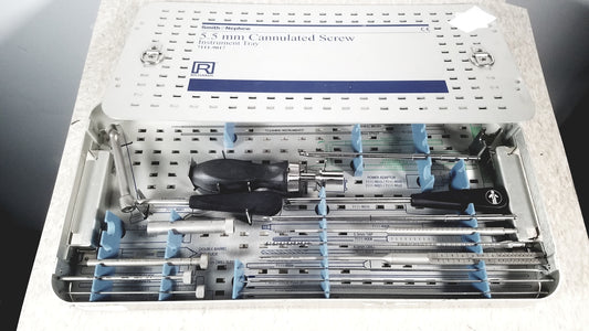 Smith & Nephew 5.5 mm Cannulated Screw Set Instrument Tray - Missing Piece