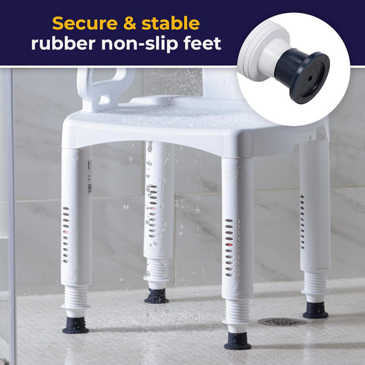 Drive Medical Premium Series Shower Chair with Back and Arms