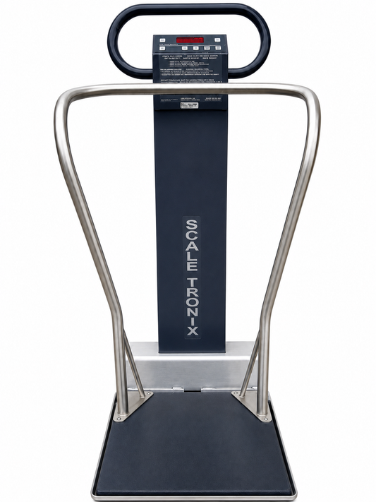 Scale-Tronix Digital Platform Scale with Handrails - Biomed Certified
