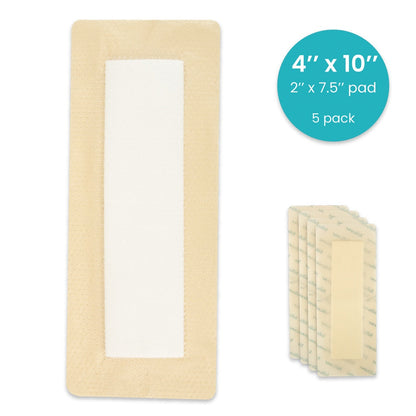Silicone Foam Dressing Vive Care - 4’’ x 10’’