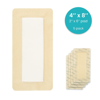 Silicone Foam Dressing Vive Care - 4’’ x 8’’