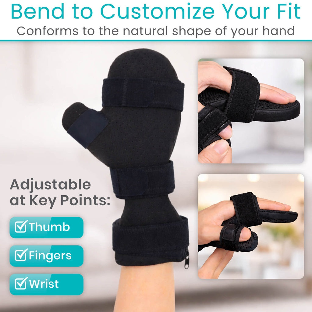 Adjustable Resting Hand Splint With Finger Supports - Orthopedics & Bracing
