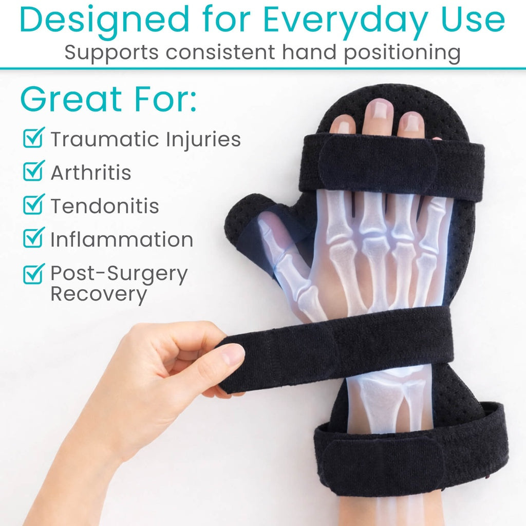 Adjustable Resting Hand Splint With Finger Supports - Orthopedics & Bracing