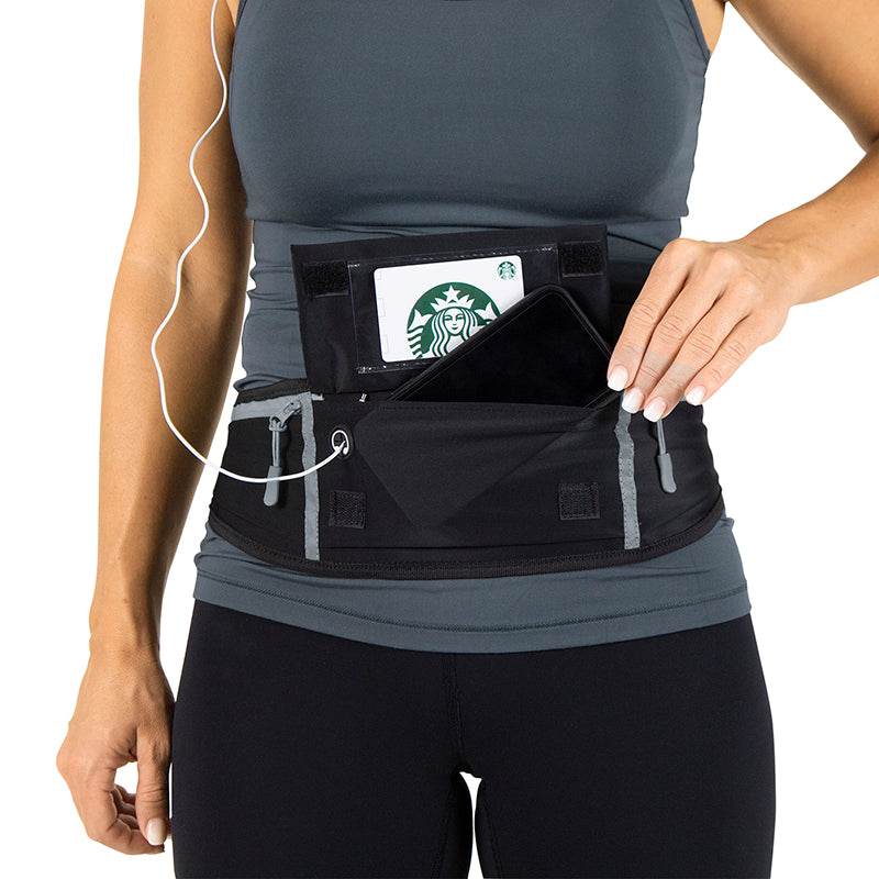 Running Belt - Black w/ Grey