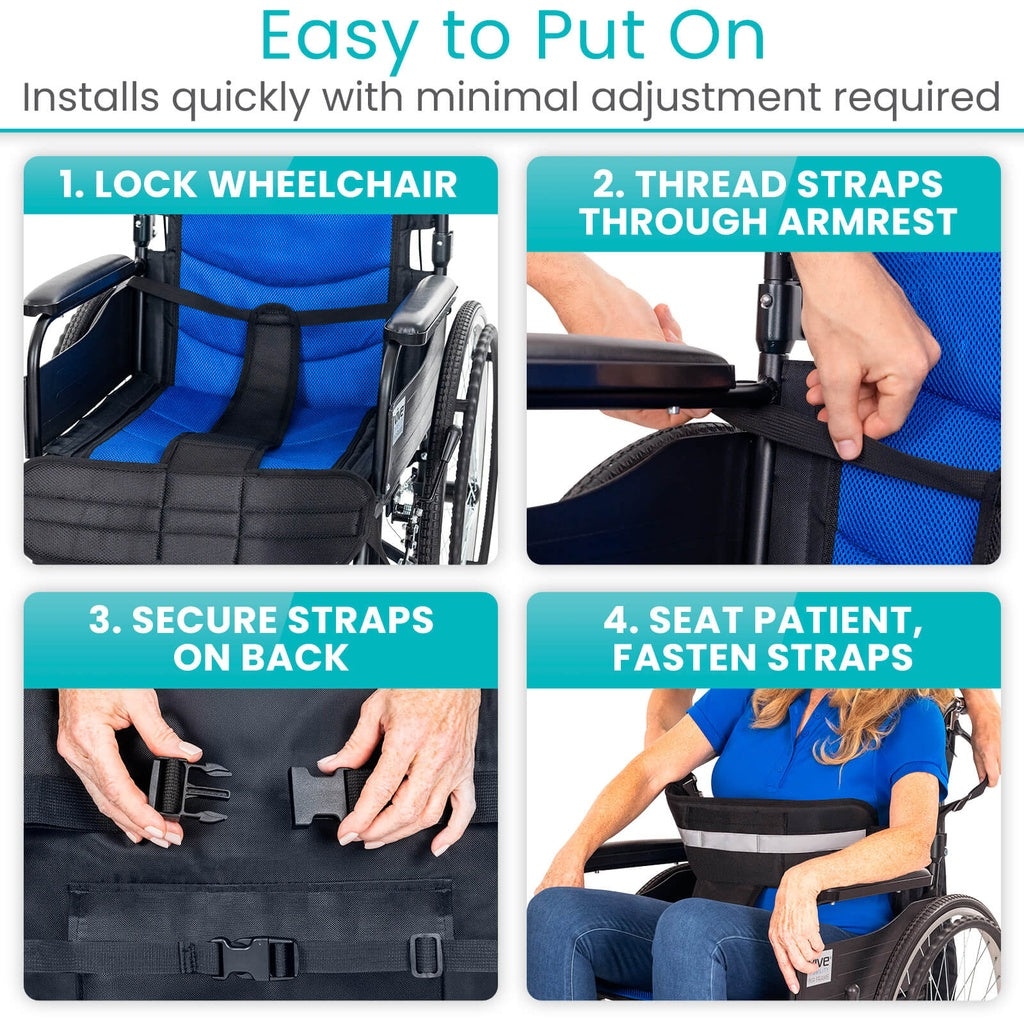 Adjustable Wheelchair Waist & Pelvic Support Harness - Mobility & Transfer Equipment