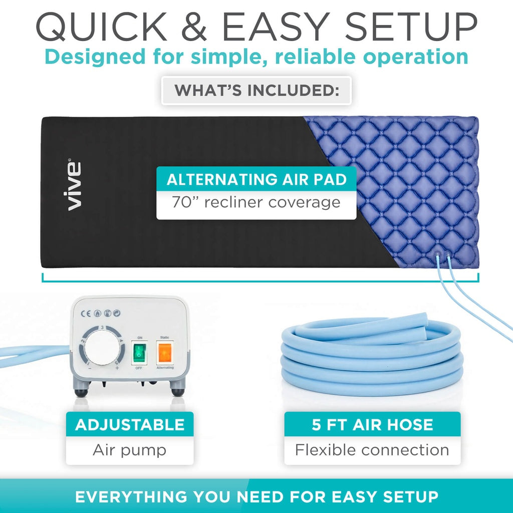 Alternating-Pressure Seat Pad With Pump For Pressure Relief - Hospital Beds & Accessories