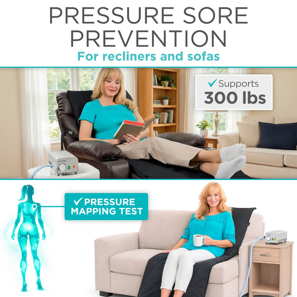 Alternating-Pressure Seat Pad With Pump For Pressure Relief - Hospital Beds & Accessories