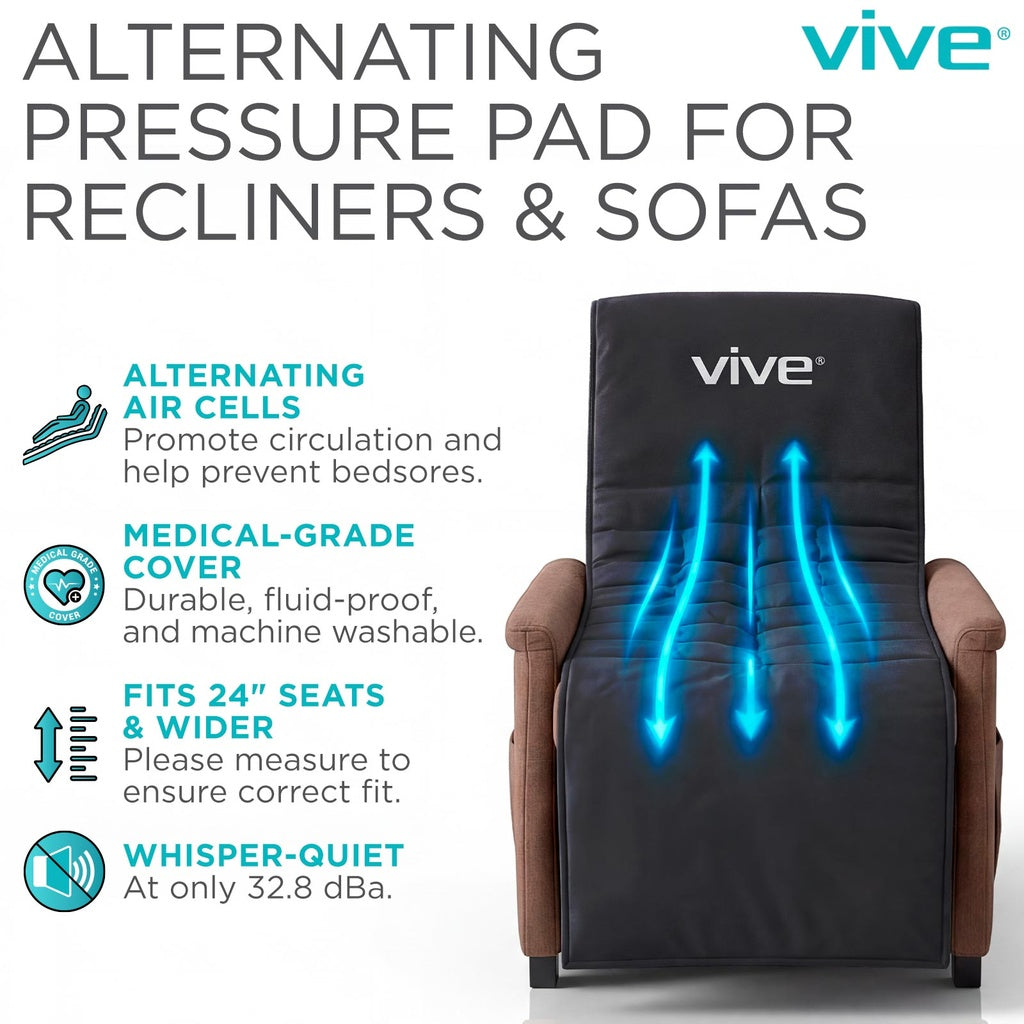Alternating-Pressure Seat Pad With Pump For Pressure Relief - Hospital Beds & Accessories