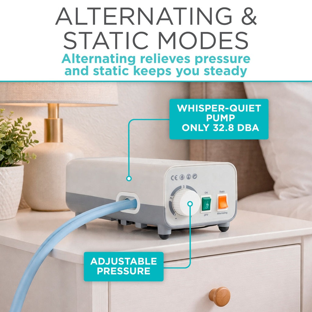 Alternating-Pressure Seat Pad With Pump For Pressure Relief - Hospital Beds & Accessories