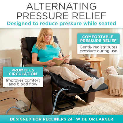 Alternating-Pressure Seat Pad With Pump For Pressure Relief - Hospital Beds & Accessories