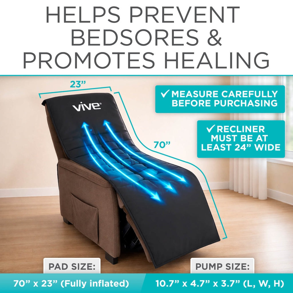 Alternating-Pressure Seat Pad With Pump For Pressure Relief - Hospital Beds & Accessories