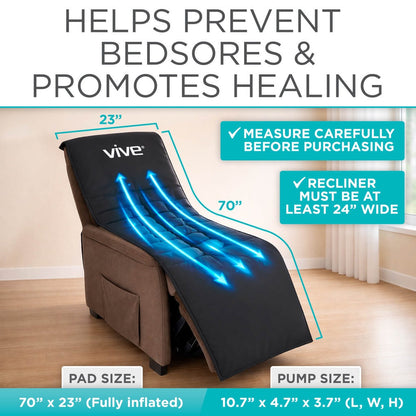 Alternating-Pressure Seat Pad With Pump For Pressure Relief - Hospital Beds & Accessories