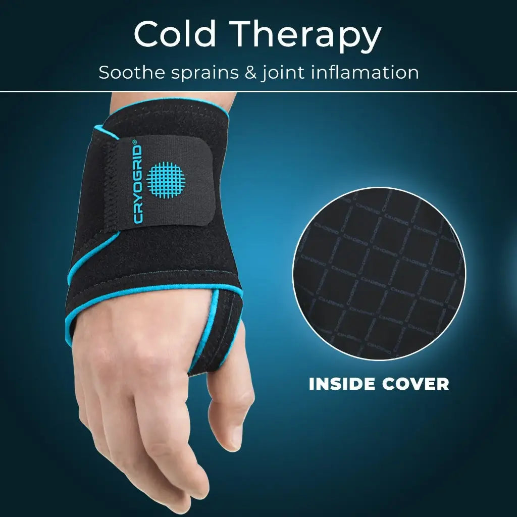 Cryogrid Cold-Therapy Wrist Wrap With Compression Support - Orthopedics & Bracing