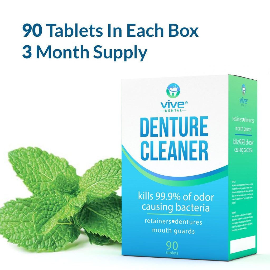 Denture Cleaning Tablets Odor and Stain Removal 90 Count - Denture Cleaning Tablets