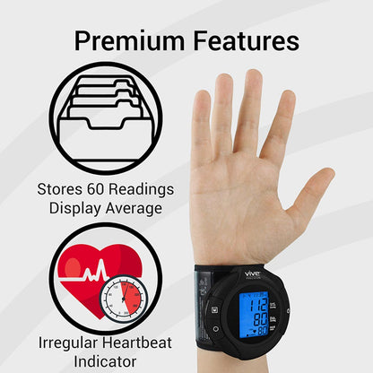 Wrist Blood Pressure Monitor Smart Phone Compatible