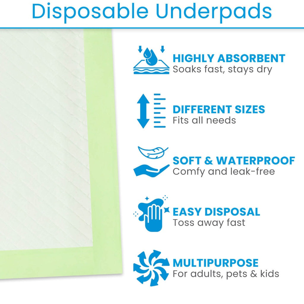 Disposable Absorbent Underpads In Multiple Sizes And Grades - Wound Care & Infection Control