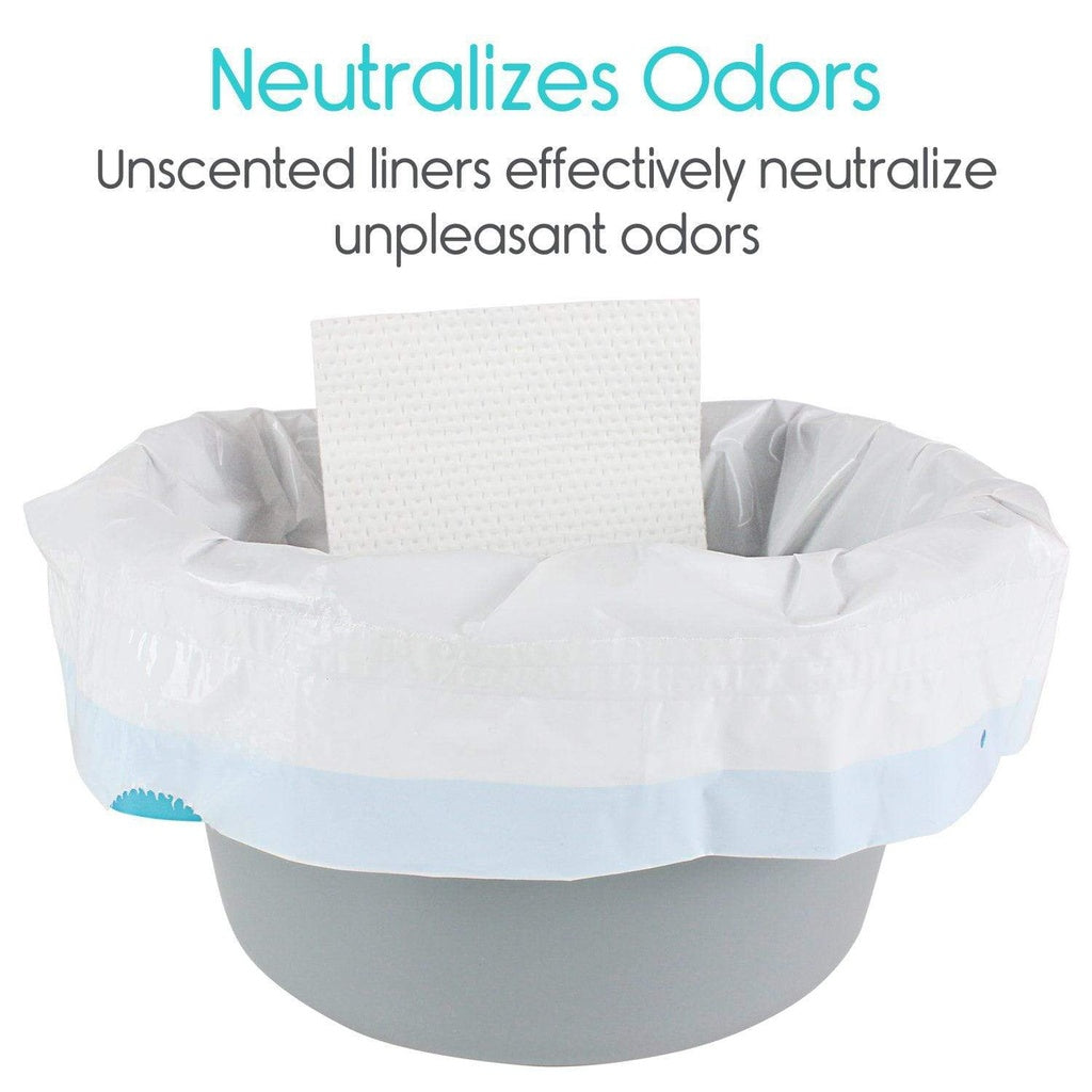Disposable Commode Liners With Absorbent Pads and Drawstrings - Commode Liners