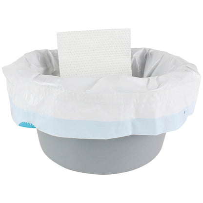 Disposable Commode Liners With Absorbent Pads and Drawstrings - Single - Commode Liners