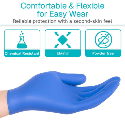 Disposable Nitrile Examination Gloves, 100 Count - Wound Care & Infection Control