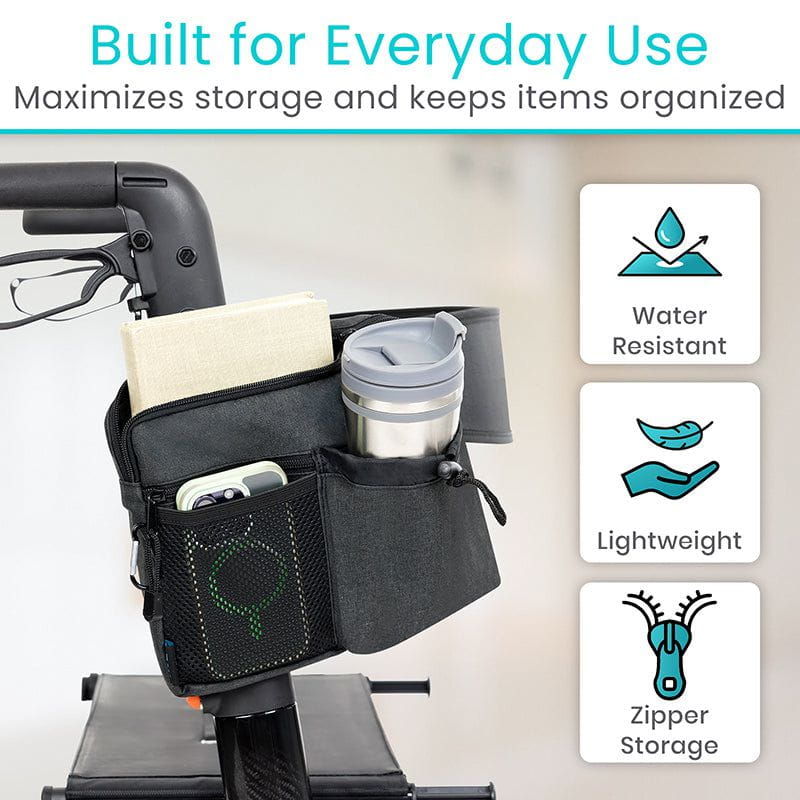 Ergonomic Rollator Storage Bag With Water-Resistant Material - Mobility & Transfer Equipment