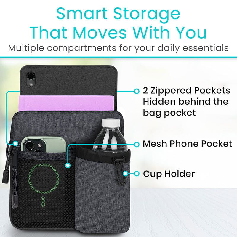 Ergonomic Rollator Storage Bag With Water-Resistant Material - Mobility & Transfer Equipment