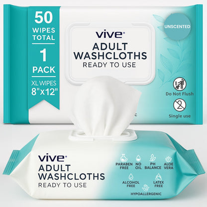 Adult Washcloths - No Scent / Single