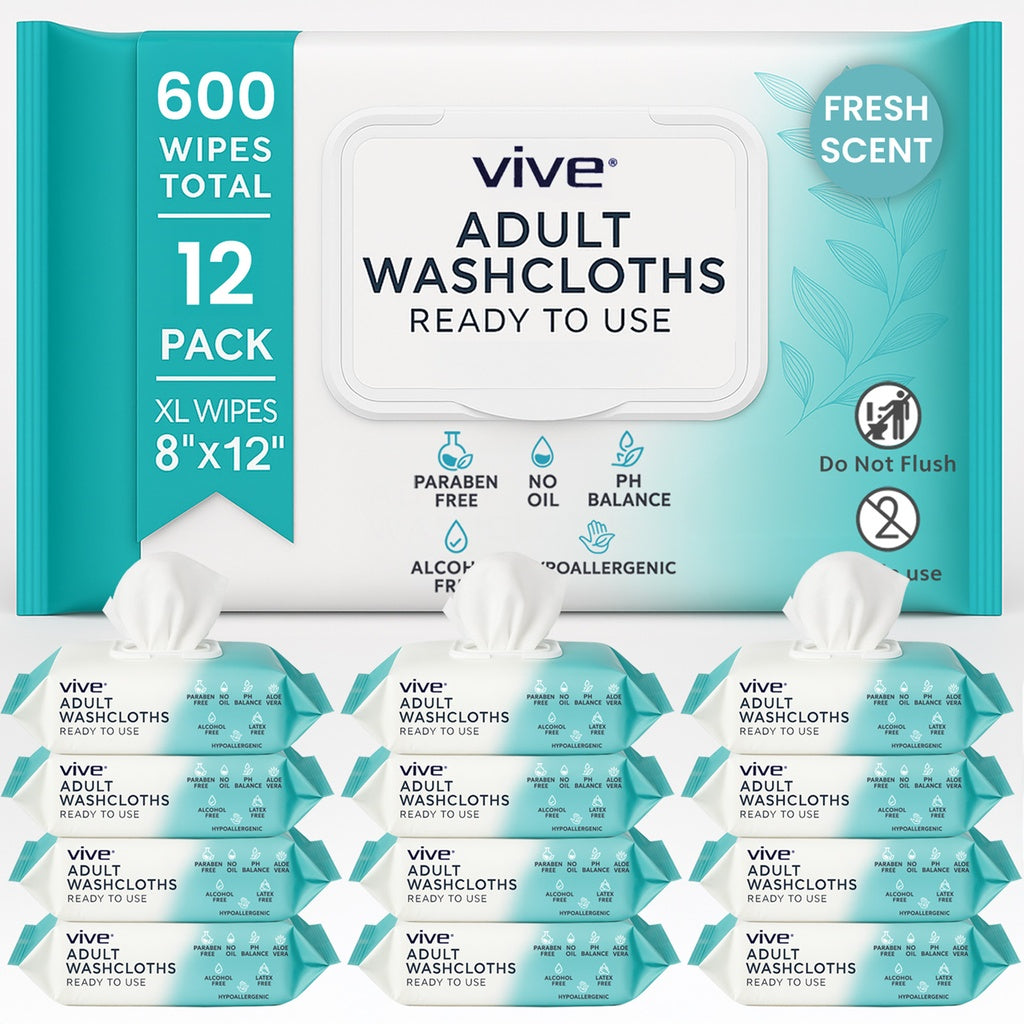 Adult Washcloths - Fresh Scent / 12 Pack