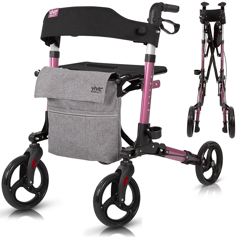 SunStride Rollator Walker - Pink