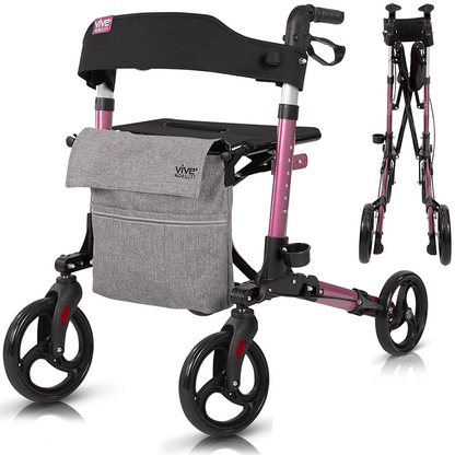SunStride Rollator Walker - Pink