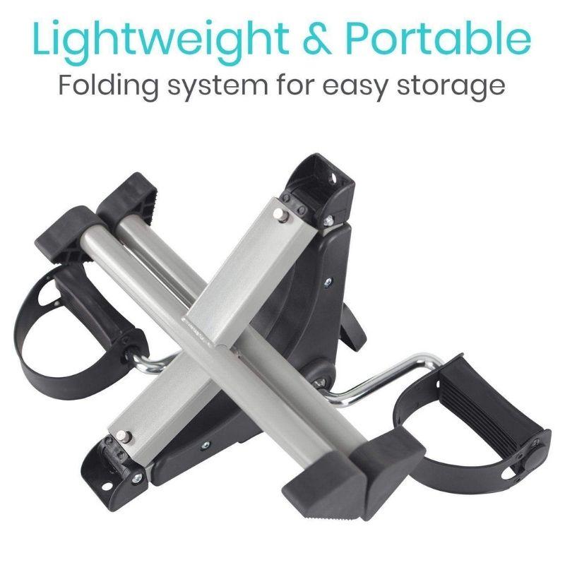 Folding Pedal Exerciser - Silver Vein