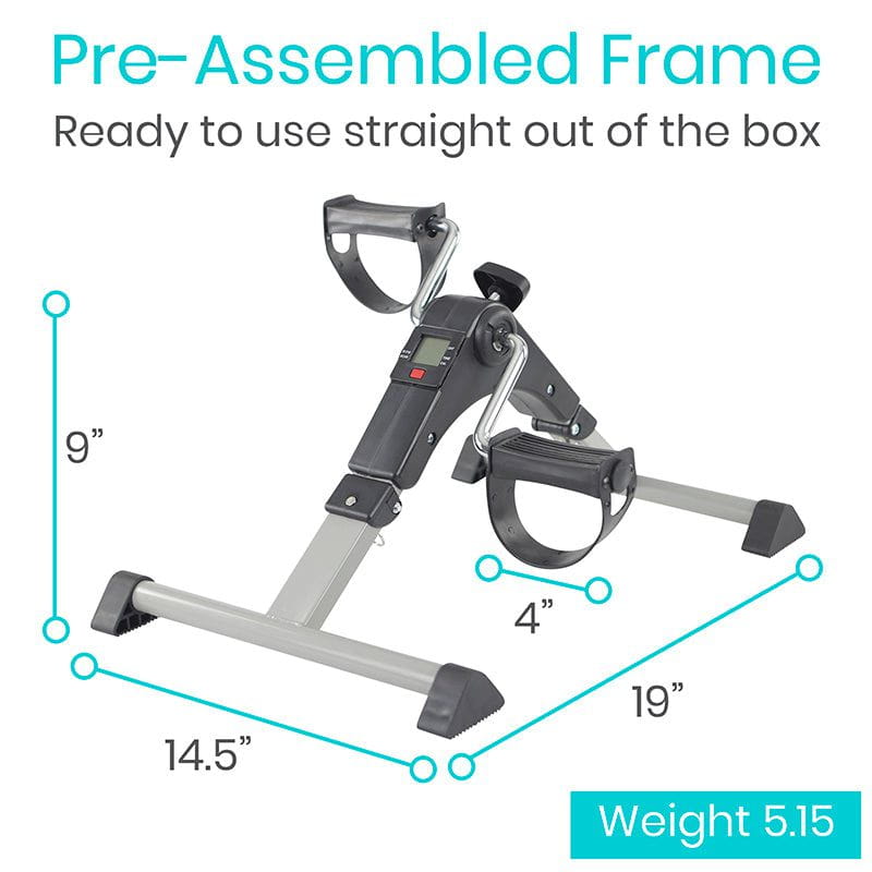 Folding Pedal Exerciser - Silver Vein