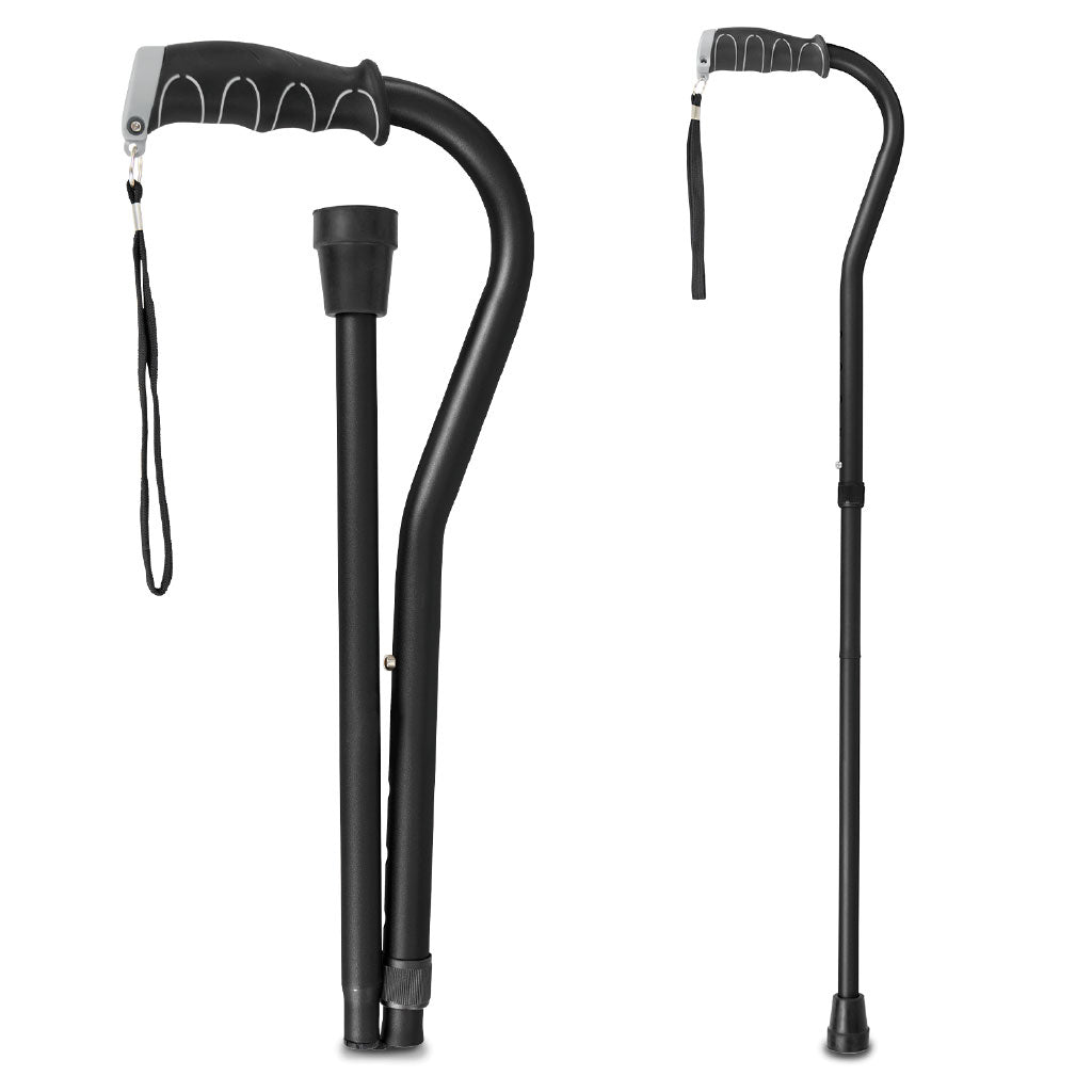 Folding Offset Cane - Black