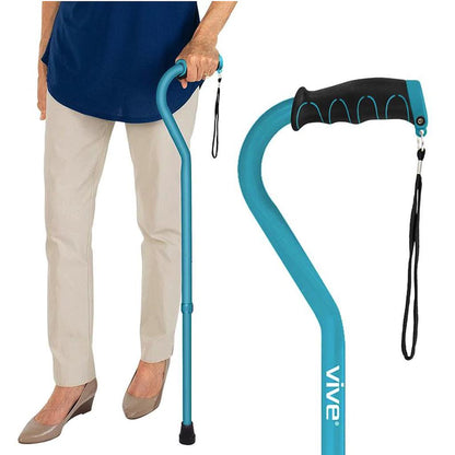 Folding Offset Cane - Teal