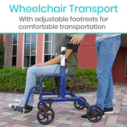 Wheelchair Rollator - Blue