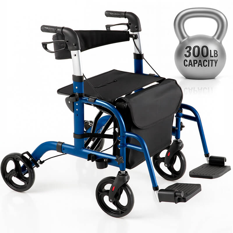 Wheelchair Rollator - Blue