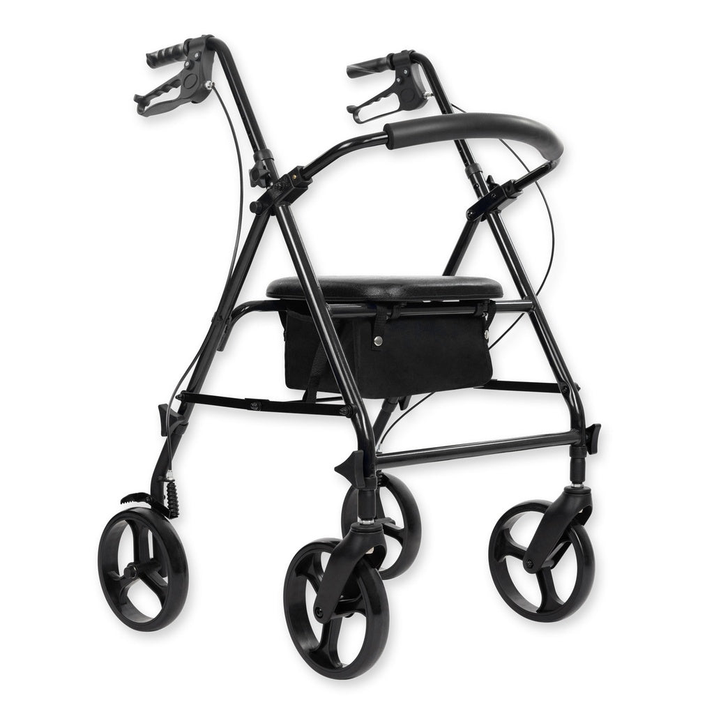 Folding Core Rollator Walker With 8-Inch Wheels And Seat - Mobility & Transfer Equipment