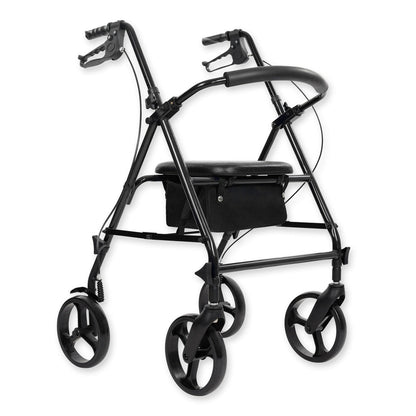 Folding Core Rollator Walker With 8-Inch Wheels And Seat - Mobility & Transfer Equipment