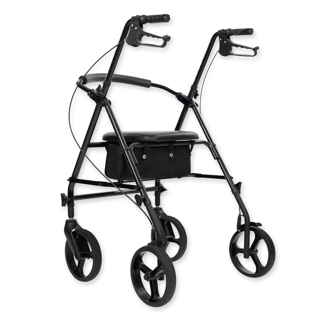 Folding Core Rollator Walker With 8-Inch Wheels And Seat - Mobility & Transfer Equipment