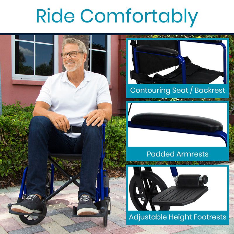 Transport Wheelchair (19’’ 300 lbs)