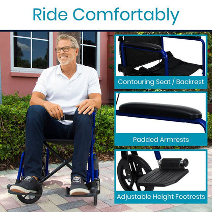Transport Wheelchair (19’’ 300 lbs)
